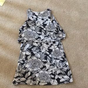 girls black and white dress